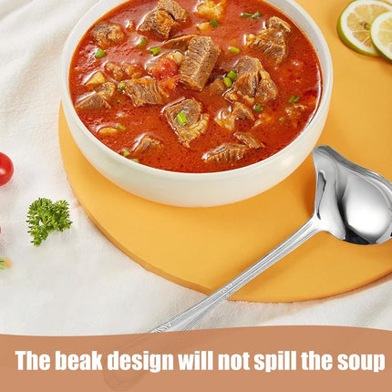 2 pieces - Gravy ladle - Spoon - Spoon with spout - Kitchen sauce ladle - Sauce ladle - Stirring spoon - Soup ladle - Ladle set - Cooking spoon - Serving spoon - Soup ladle - Oil and fat separator - Stainless steel kitchen spoons - for soup, sauce and spi.