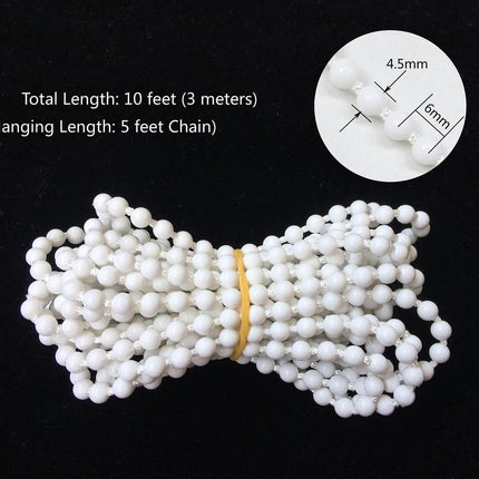 32mm - Roller Blind Coupling Replacement Spare Parts - Roller Blind Repair Kit - Roller Blind System - spare parts for roller blind couplings - window decoration accessories - roller blind fittings - with bead chain, screws - white.