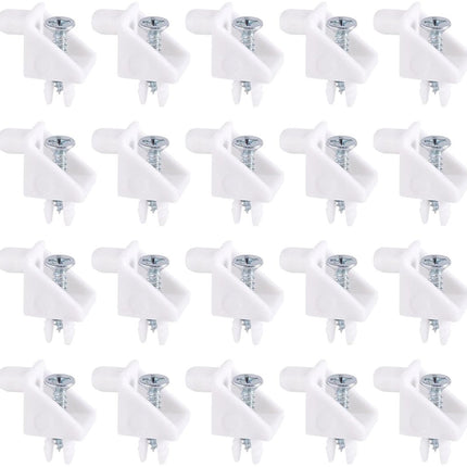 20 pieces white shelf brackets - Cabinet shelf bracket - Shelf support - kitchen cabinets - Shelf support - for IKEA Part #101558 - Shelf support pins Replacement accessories Suitable for IKEA Pax & KOMPLEMENT Cabinets Bookcases Bookcase Bookshelf.