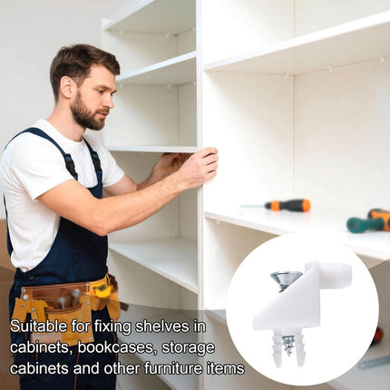 20 pieces white shelf brackets - Cabinet shelf bracket - Shelf support - kitchen cabinets - Shelf support - for IKEA Part #101558 - Shelf support pins Replacement accessories Suitable for IKEA Pax & KOMPLEMENT Cabinets Bookcases Bookcase Bookshelf.