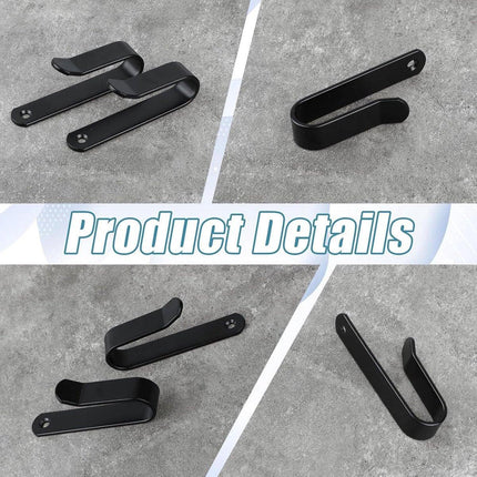 pieces - Skateboard wall mount - snowboard wall mount - snowboard wall mounting clips - horizontal snowboard storage - skateboard display rack stand - towel rack - towel hook - coat hook - with screws - for room, garage - 10*2*3.5 cm - black.