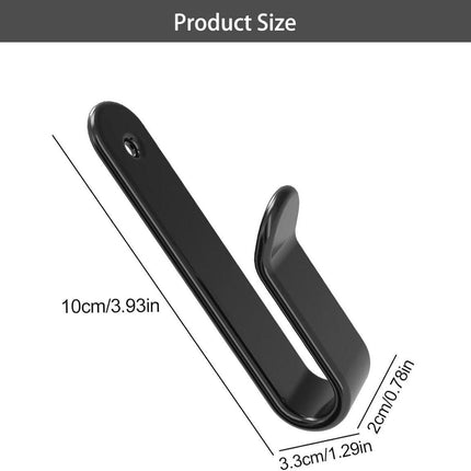 pieces - Skateboard wall mount - snowboard wall mount - snowboard wall mounting clips - horizontal snowboard storage - skateboard display rack stand - towel rack - towel hook - coat hook - with screws - for room, garage - 10*2*3.5 cm - black.