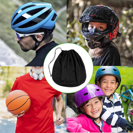 Helmet Bag - Helmet Cover - Protective Cover - Universal Portable Bag - Storage Bags - Storage Pouch - Motorcycle Helmet Bag - Bicycle Helmet Bag - Ski Helmet Bag - 47*43 cm - for motorcycle, bicycle, equestrian, hockey, and ski helmets - Black.