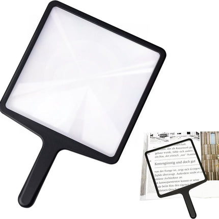 3X magnifying glass - reading magnifier - Reading magnifier for the visually impaired - Fresnel magnifying glass - Handheld magnifier - Magnifying glass with 3x magnification - Reading Magnifier - Magnifying Glass For Reading - Magnifying glass - for seni.