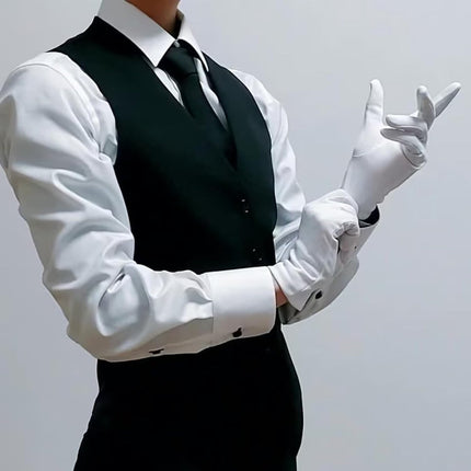 24 pairs - Gloves - white cotton gloves - soft cotton gloves - coin jewelry, silver inspection gloves - cotton gloves - serving gloves - stretchy gloves - 20 cm.