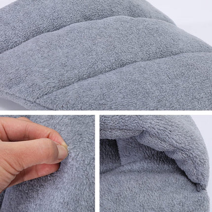 Rabbit Nest - 1 piece - Hamster Sleeping Bag - Hamster Bed - Guinea Pig Bed - Warm Guinea Pig House - Pet Sleeping Bag - Mini Sleeping Bag - Warm Soft Hiding Place - for hamsters, rabbits, kittens and other small pets - 38*28 cm - Grey.