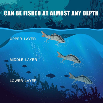 3-Piece Artificial Lure Set - Fishing Bait - Crankbait - Hook Plugs - Artificial Lures - Rubber Fish - for slow-sinking, gliding, and swimming, realistic artificial lures, suitable for saltwater and freshwater trout, sea bass, pike, zander, blue perch, an.