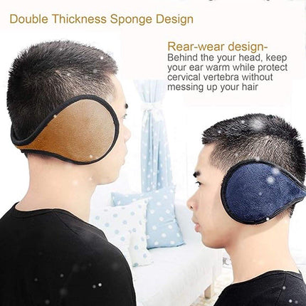 Soft Ear Warmers - 4 Pieces - Men's Ear Warmers - Self-Clapping Ear Warmers - Earmuffs - Ear Muffs - Headband - Hairband - Behind the Head - Unisex - Windproof - Comfortable - for winter sports, outdoor activities, and snowboarding.