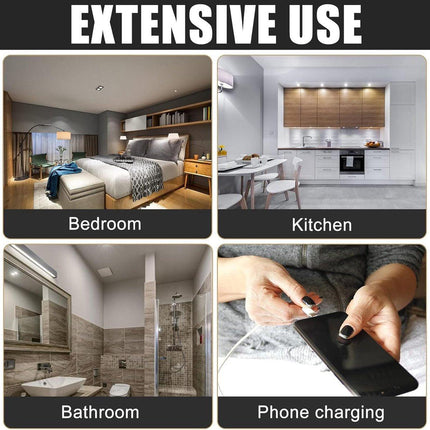 Countdown Switch - 30 minutes - Countdown timer switch - Mechanical countdown timer socket - time switch - timer light switch - with timer - timer socket - for bathroom extractor fan, garage, laundry room, storage room or spa - white.