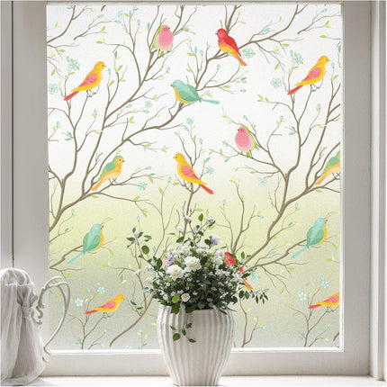 Window film - 45x200cm - privacy window film - stained glass window film - Privacy - Decorative film - static window film - Self-adhesive - Stained Glass - window film - for front door, bathroom, heat control, anti-UV.