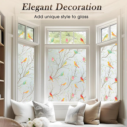 Window film - 45x200cm - privacy window film - stained glass window film - Privacy - Decorative film - static window film - Self-adhesive - Stained Glass - window film - for front door, bathroom, heat control, anti-UV.