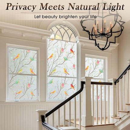 Window film - 45x200cm - privacy window film - stained glass window film - Privacy - Decorative film - static window film - Self-adhesive - Stained Glass - window film - for front door, bathroom, heat control, anti-UV.