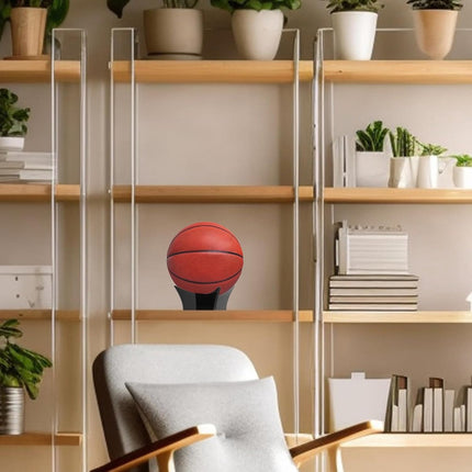 4 pieces - Ball holder - Ball rack - Ball stand - Acrylic ball rack - Ball storage rack - Display rack - football stand - ball holder - acrylic sports ball stand - volleyball support - for basketball, volleyball, football, rugby ball - 12*6.5 cm - black.