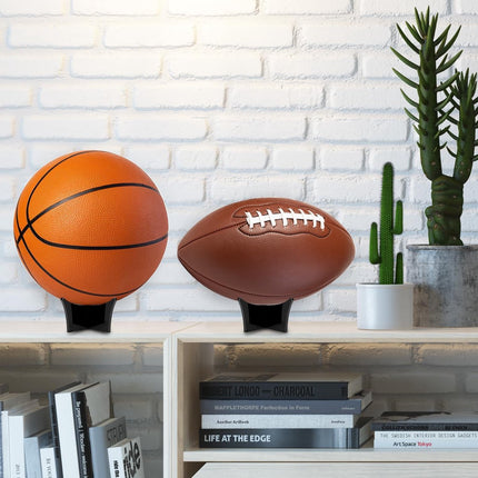 4 pieces - Ball holder - Ball rack - Ball stand - Acrylic ball rack - Ball storage rack - Display rack - football stand - ball holder - acrylic sports ball stand - volleyball support - for basketball, volleyball, football, rugby ball - 12*6.5 cm - black.