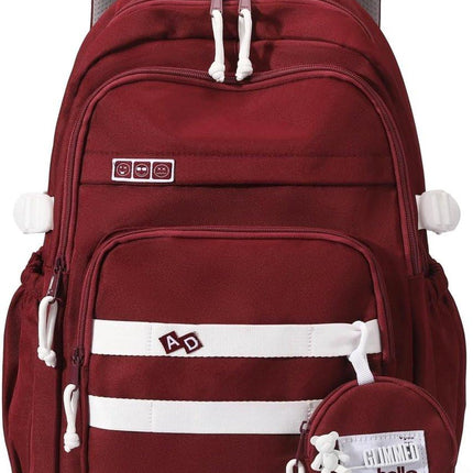 Waterproof backpack for girls - Girl Backpack - School backpack - lightweight school bag - School bag - Girls School Student School Bag - Large capacity backpacks for Girls and Boys - Teenagers - High School backpacks - Red.
