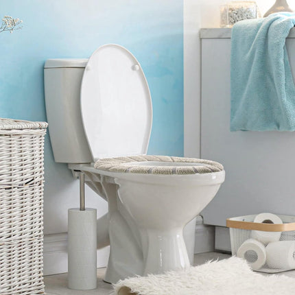 5-Piece Toilet Seat Cover - Toilet Seat Cover - Soft Toilet Seat - Toilet Cover - Toilet Seat Cover - WC Seat Cover - Universal Toilet Seat Cover - toilet seat cover - Reusable - Universal Fit - For Most Toilet Seats - White.