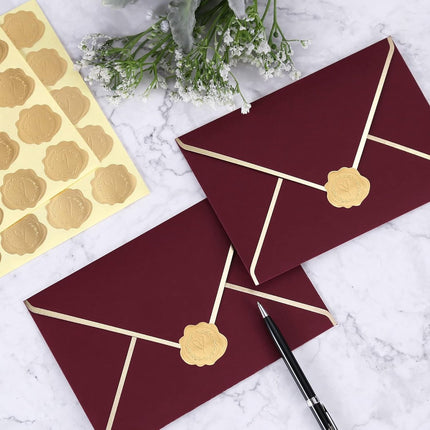300 pieces - Sealing sticker - Gold sealing sticker - Sealing sticker - Gift sealing - Wedding sealing stickers - Envelope sealing sticker - For wedding invitations, greeting cards, and thank-you cards - Self-adhesive envelope closures - Gold.