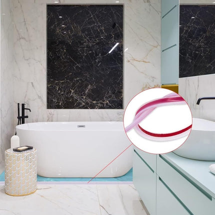 200*2*1.2 cm - Water-repellent strip - shower threshold - bendable waterproof strip - shower seal - kitchen accessories - bathroom accessories - for glass walls, shower floors, kitchen countertops - transparent.