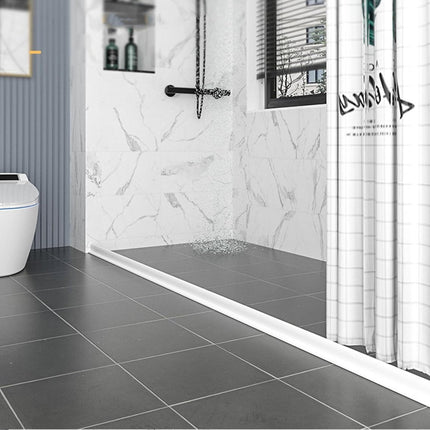 Water-repellent strip - 4cm*3cm*2m - Shower sill - Shower seal - Shower splash guard - Sealing edge - Self-adhesive - Flexible - Cut-off piece - kitchen accessories - bathroom accessories - for shower cabin, kitchen, toilet - white.