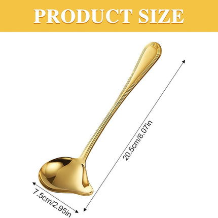 2 pieces - Gravy ladle - Spoon - Spoon with spout - Kitchen sauce ladle - Sauce ladle - Stirring spoon - Soup ladle - Ladle set - Cooking spoon - Serving spoon - Soup ladle - Oil and fat separator - Stainless steel kitchen spoons - for soup, sauce and spi.