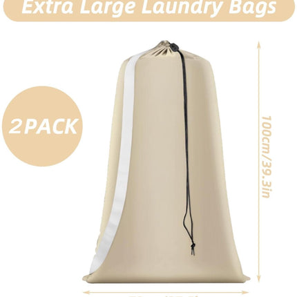 2 pieces - Laundry bag - Sturdy laundry bag - Travel laundry bag - Storage bag for dirty laundry - Large laundry bag - Washing machine laundry bag - Laundry net bag - Protective laundry bag for clothing - Laundry bags for laundry - with straps - with draw.