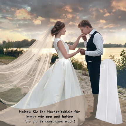 Dustproof wedding dress cover - 183*60 cm - Garment cover - Dust cover for evening dresses - Dust cover for wedding dress - Dust cover for dress - wedding dress storage bag - dustproof garment bag - garment bag - with zipper - for wedding dresses, evening.