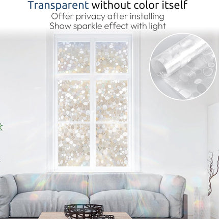 Window film - 50x200cm - privacy window film - stained glass window film - Privacy - Decorative film - static window film - Self-adhesive - Stained Glass - window film - 3D Effect.