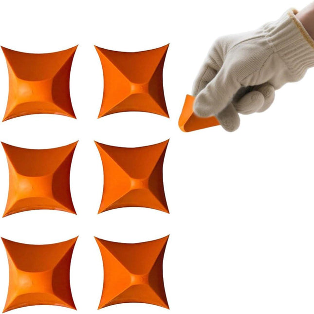 6 pieces - seam tools - reusable - silicone seam tools - silicone sealant tool - sealant applicator - kitchen and bathroom joint tool - orange color - 4/6/10/16mm.