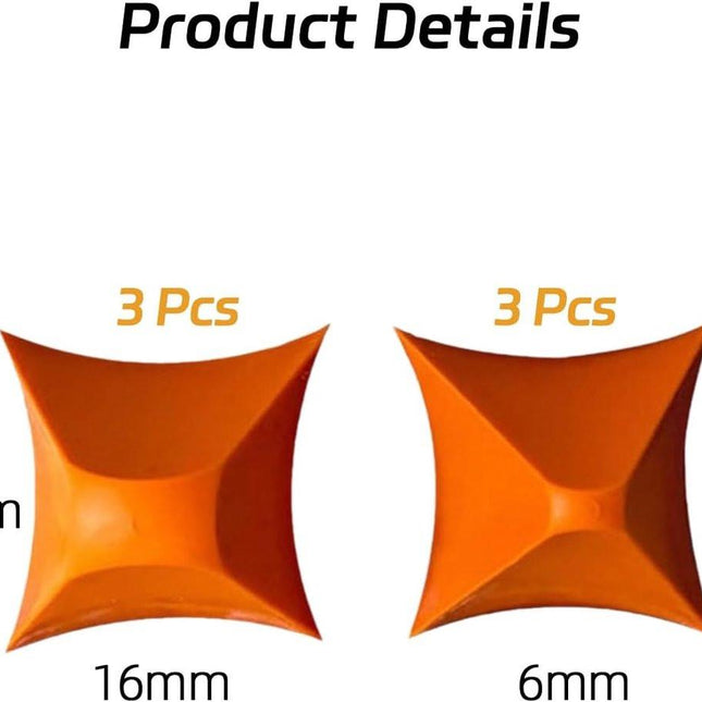 6 pieces - seam tools - reusable - silicone seam tools - silicone sealant tool - sealant applicator - kitchen and bathroom joint tool - orange color - 4/6/10/16mm.