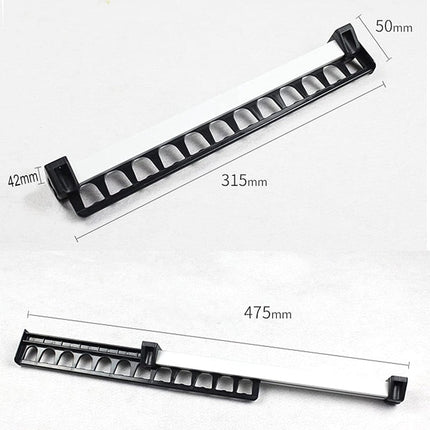 Extendable Clothes Rail - Adjustable Clothes Rail - Telescopic Extendable Clothes Rack - Extendable Clothes Rail - Adjustable Clothes Rail - Clothes Hanger - Metal Wardrobe Rail - Wardrobe Rack - extendable clothes rail - 315*42*50 mm - black.