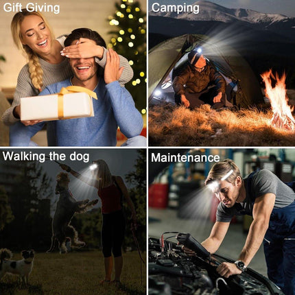 2x LED headlamp - Rechargeable LED Headlamp - head light - rechargeable headlamp - Work light - War emergency kit - for adults running, camping, safety helmet.