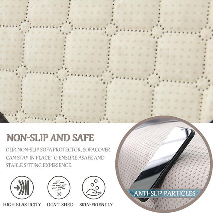 Sofa Cover - 3-Piece Set - Sofa Armrest Cover - Cushion Armrest Pad - Armchair Cover with Pockets - Sofa Protectors - Removable Headrest Cover - Sofa Remote Control Storage Bag - Non-Slip Furniture Protector.