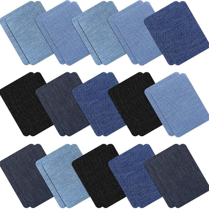 Clothing Repair Patches - 30 Pieces - self-adhesive jeans patches - Repair a hole in clothing - iron-on patches for clothing repair - Repair - clothing repair for jeans - patch - repair cloth - iron-on for denim jeans repair.