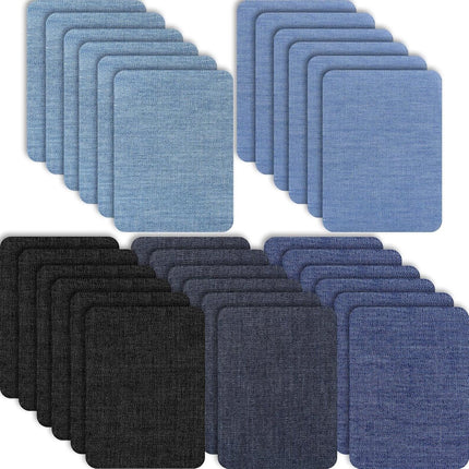 Clothing Repair Patches - 30 Pieces - self-adhesive jeans patches - Repair a hole in clothing - iron-on patches for clothing repair - Repair - clothing repair for jeans - patch - repair cloth - iron-on for denim jeans repair.