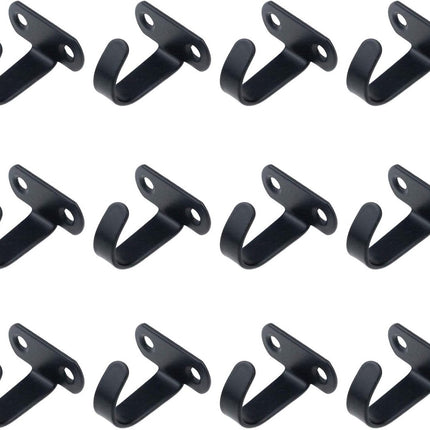 12 Pieces - Ceiling Hook Mounting - Stainless Steel Coat Hook - Under the Shelf - Top Mount Towel Hooks - Clothes Hook - For Ceiling Hooks, Under-Shelf Hangers, Towel, Coat Hooks, Bathroom, Kitchen Cabinets.