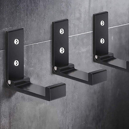6 pieces - Foldable wall hooks - 6.7*7.5*2.5 cm - Clothes hook - concealable clothes hooks - heavy-duty wall hooks - aluminum hooks - with screws - foldable hooks - for hanging coats, bags, hats, and keys - black.