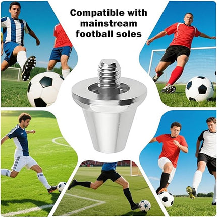 12 pieces - football studs - replacement metal football studs - 8 11mm and 4 13mm football studs - with tools - replacement football studs for football boots - football boot accessories - silver.