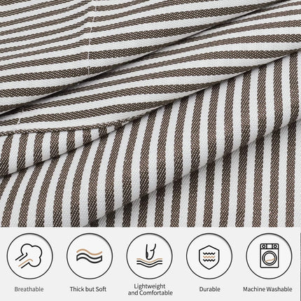 Kitchen Apron - 2 Pieces - Professional Cooking Apron - for Ladies and Gentlemen - Catering Apron - Easily Adjustable - BBQ Apron - Pottery Apron - Cooking Kitchen Aprons - kitchen cooking aprons - soft chef apron with 2 pockets - black/brown stripes.