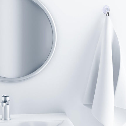 24 Pieces Suction Cup with Hook - Suction Cup with Hook Set - Hanging Hooks with Suction Cup - Kitchen Hooks - Towel Hooks - Self-Adhesive Hooks - Reusable Wall Hook - for Tiles, Glass, Window, Shower, Kitchen, Bathroom, Home - Transparent.