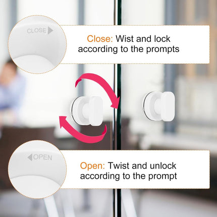 pieces - Door handle - Suction cup door grip - Suction cup handle - suction cup glass mirror door handle - suction cup handles for sliding doors - shower door handle - self-adhesive push-pull armrest - cabinet handles - for window, cabinet, toilet - 62x50.