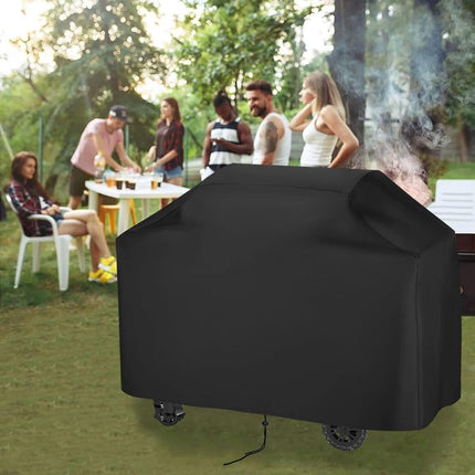 190*71*127 cm - BBQ Cover - Barbecue Covers - Waterproof Barbecue Protective Cover - Waterproof Protective Cover - 210D Robust Outdoor Grill Cover - Windproof - UV-resistant - Tear-resistant - Weatherproof Gas Grill Protector - With Storage Bag - Black.