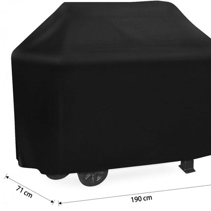 190*71*127 cm - BBQ Cover - Barbecue Covers - Waterproof Barbecue Protective Cover - Waterproof Protective Cover - 210D Robust Outdoor Grill Cover - Windproof - UV-resistant - Tear-resistant - Weatherproof Gas Grill Protector - With Storage Bag - Black.