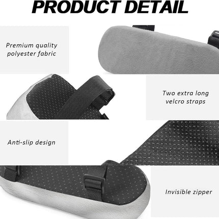 2 pieces - Armrest Cushion - Elbow Cushion - Armpads - comfortable armrest covers - removable armrest cushions - polyester armrest cushions - for office chairs, car seats and gaming chairs - 23.5*7.5*3cm - grey.