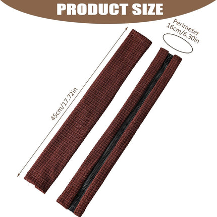 1 pair - office chair armrest covers - Office chair armrest cover - Computer chair armrest cover - Removable - Elastic - Waterproof - Chair armrest covers - Dust cover - Armrest protector - for desk and gaming chairs - 45*16 cm - brown.
