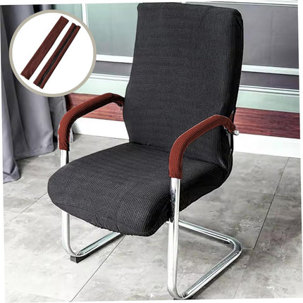 1 pair - office chair armrest covers - Office chair armrest cover - Computer chair armrest cover - Removable - Elastic - Waterproof - Chair armrest covers - Dust cover - Armrest protector - for desk and gaming chairs - 45*16 cm - brown.