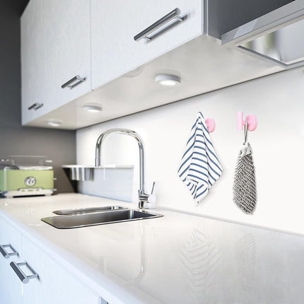 pieces - Towel hook - Hanging hooks - Hanging hooks - Bathroom towel hooks - Key hook - Clothes hook - Hat hook - Wall hooks - stainless steel hook - with screws - for bathroom, kitchen, garage, home, hotel, office - 5.5*6 cm - pink.