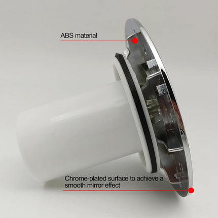 Shower Drain Cover - Chrome Shower Drain - Hair Drain Covers - 90 mm / 115 mm - Removable Top Piece - Fast Flow - Bathroom Drain - Bathroom Accessories - White.