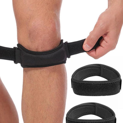 1 pair - Patella brace - knee straps for patellar tendon - knee brace - knee brace for relief of knee pain - knee-patella strap - sports knee brace - knee brace for osteoarthritis - knee brace - support for sports - braces - strap - adjustable - black.