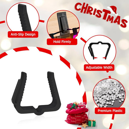 50 pieces - Christmas lighting Gutter hooks - light clips - plastic Light clip - roof edge clamps - Christmas decoration hooks - Festive lighting clamps - Outdoor roof hooks - Clips - for Christmas decoration panels, gutters, fences and roof edge decorati.