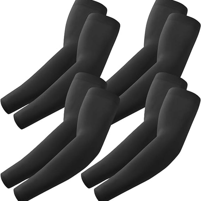 pairs of sleeves - Unisex - Sleeves - Ultralight sleeves - Arm Sleeve - UV protection for arms - Adults - Sunscreen Sleeve Ice Side Arm Sleeves - Comfort Cooling Sports Compression Sleeves - Ideal for sports, cycling, golfing - Black